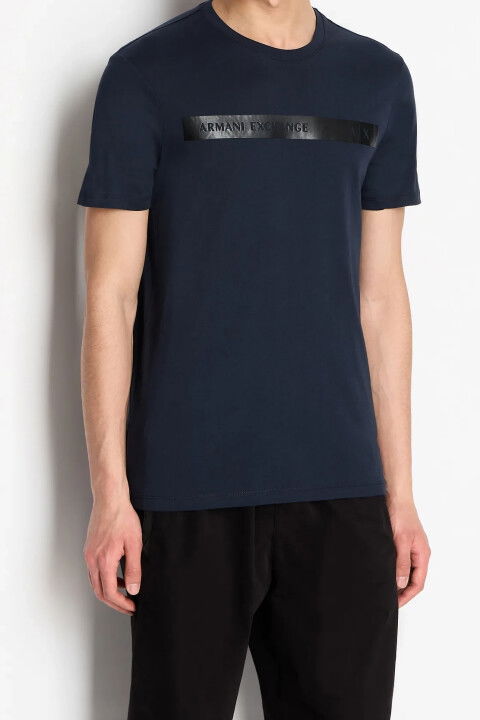 Bisiklet Yaka T-Shirt-Lacivert - ARMANI EXCHANGE