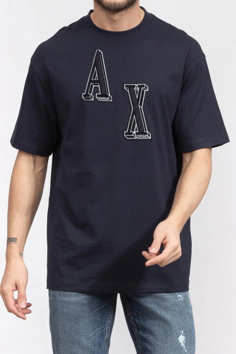 Erkek Armani Exchange Bisiklet Yaka T-Shirt - Lacivert - ARMANI EXCHANGE