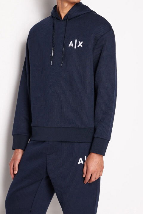Erkek Kapüşonlu Sweatshirt-Lacivert - ARMANI EXCHANGE