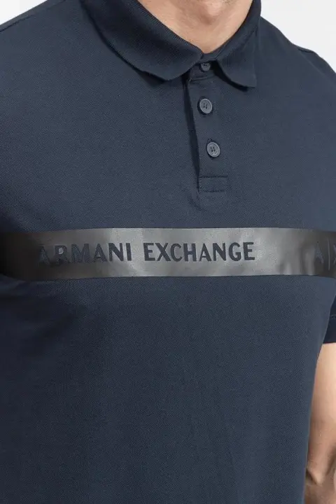 Erkek Polo Yaka T-Shirt Armani Exchange - Lacivert - 4