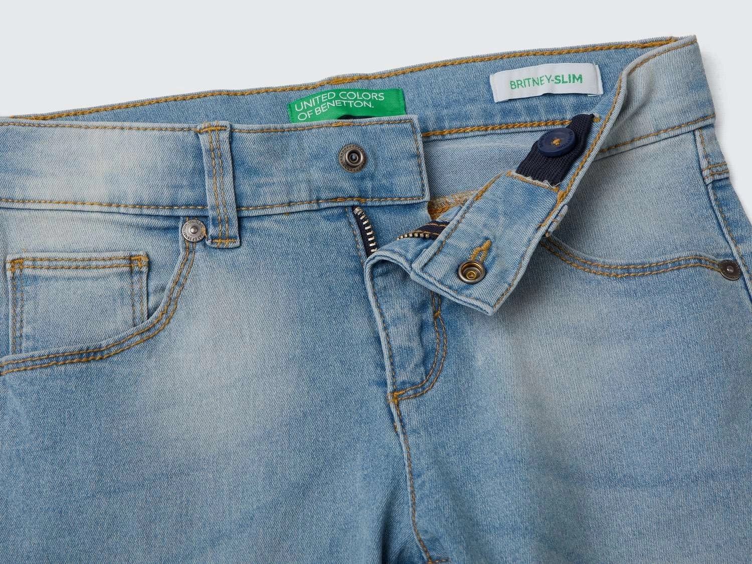 BENETTON ERKEK ÇOCUK DENIM PANTOLON-AÇIK MAVİ - 3