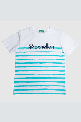 BENETTON ERKEK ÇOCUK T-SHIRT-MAVİ - BENETTON