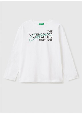 BENETTON ERKEK ÇOCUK UZUN TSHIRT-BEYAZ - BENETTON