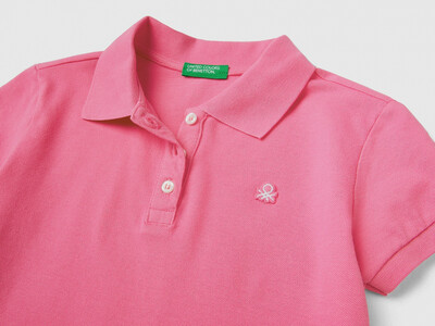 BENETTON KIZ ÇOCUK POLO TSHIRT-AÇIK PEMBE - 2