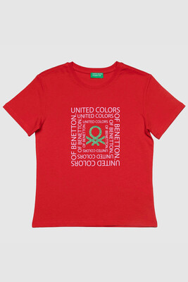 BENETTON KIZ ÇOCUK T-SHIRT-KIRMIZI - BENETTON