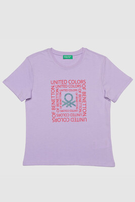 BENETTON KIZ ÇOCUK T-SHIRT-MOR - BENETTON