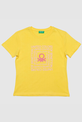 BENETTON KIZ ÇOCUK T-SHIRT-SARI - BENETTON