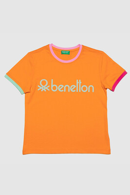 BENETTON KIZ ÇOCUK T-SHIRT-TURUNCU - BENETTON