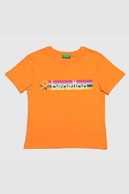 BENETTON KIZ ÇOCUK T-SHIRT-TURUNCU - BENETTON