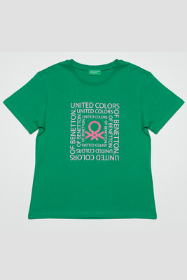 BENETTON KIZ ÇOCUK T-SHIRT-YEŞİL - BENETTON