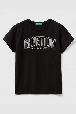 BENETTON KIZ ÇOCUK TSHIRT-SİYAH - BENETTON