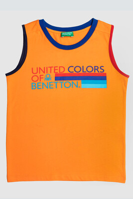 BENETTON ERKEK ÇOCUK T-SHIRT-TURUNCU - BENETTON