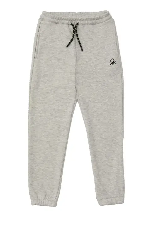 Erkek Çocuk Jogger Pantolon - Gri Melanj - 1