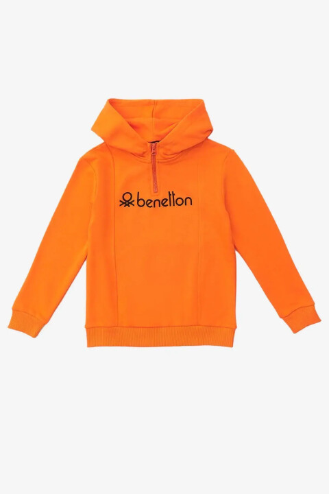 Erkek Çocuk Kapüşonlu Sweatshirt - Turuncu - BENETTON