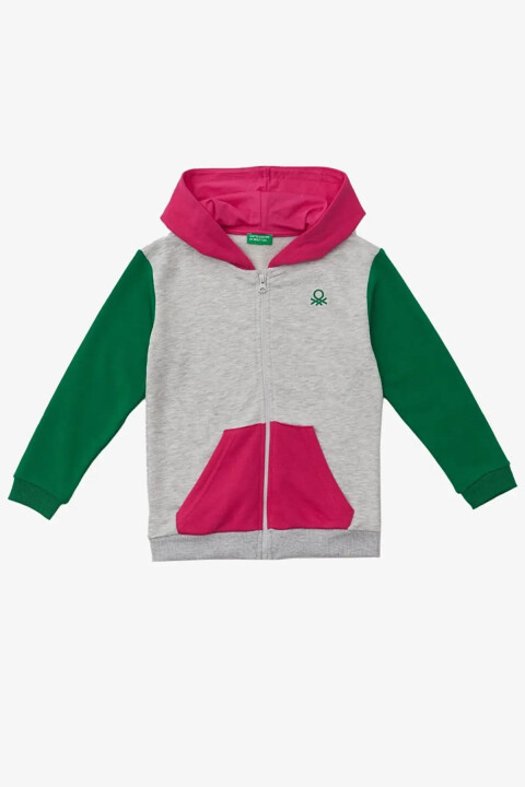 Kız Çocuk Kapüşonlu Sweatshirt - Yeşil - BENETTON