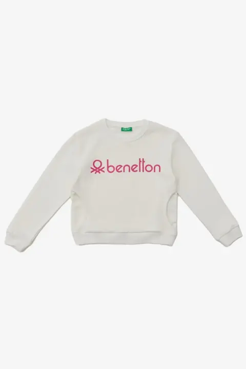 Kız Çocuk Sweatshirt - Beyaz - 1