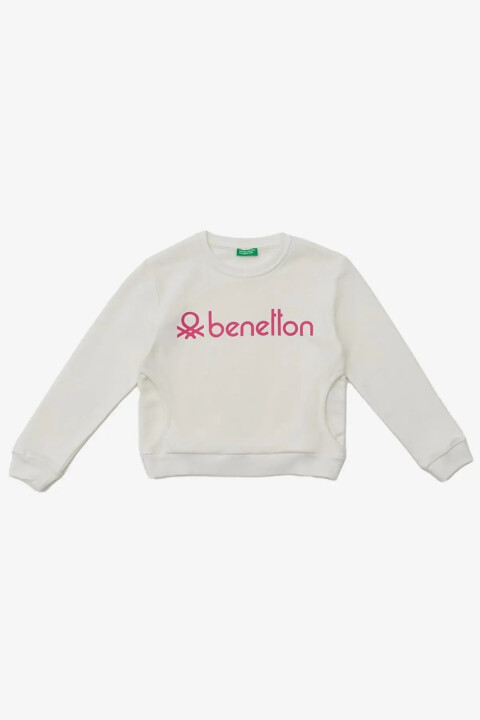 Kız Çocuk Sweatshirt - Beyaz - BENETTON