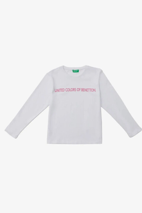 Kız Çocuk Sweatshirt - Beyaz - BENETTON