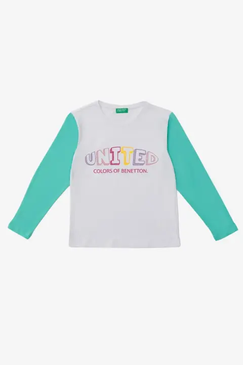 Kız Çocuk Sweatshirt - Beyaz - 1