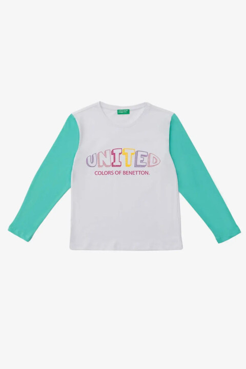 Kız Çocuk Sweatshirt - Beyaz - BENETTON