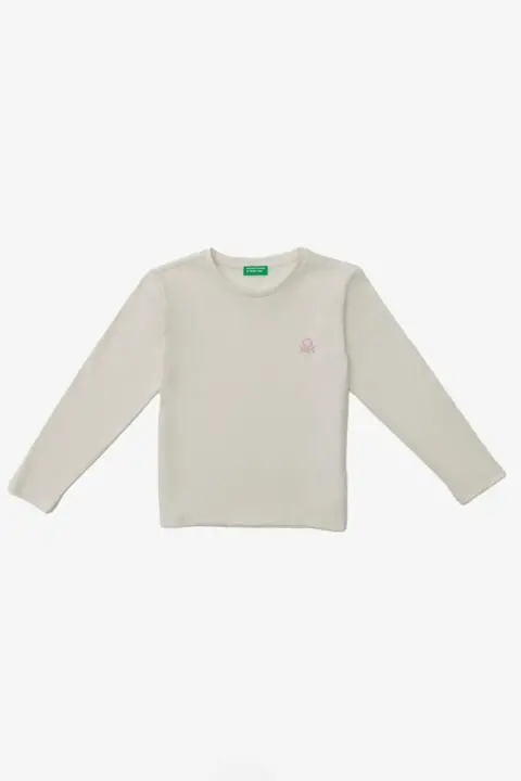 Kız Çocuk Sweatshirt - Ekru - 1