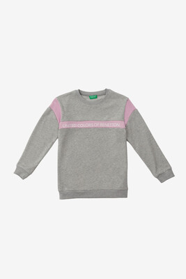 Kız Çocuk Sweatshirt - Gri - BENETTON