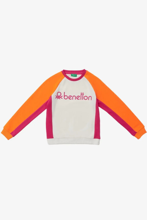 Kız Çocuk Sweatshirt - Turuncu - BENETTON