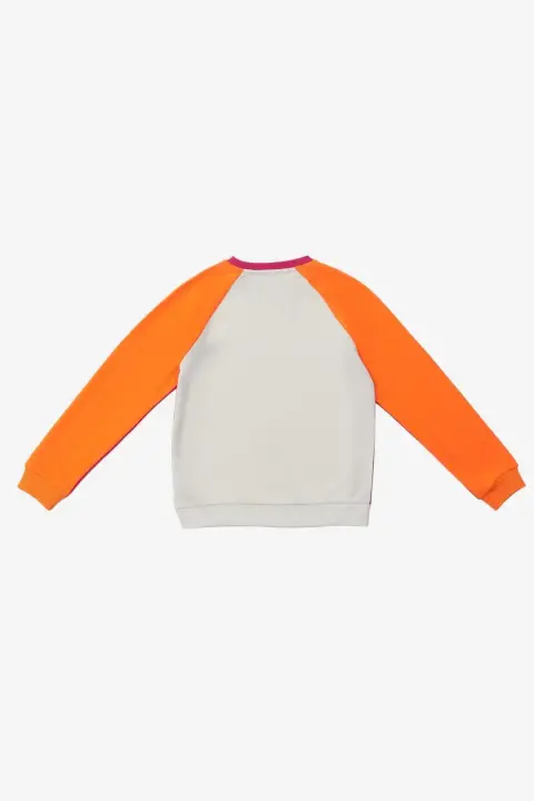 Kız Çocuk Sweatshirt - Turuncu - 3