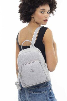 Monogram Sırt Çantası-Bnt_917-A.Gri - BENETTON