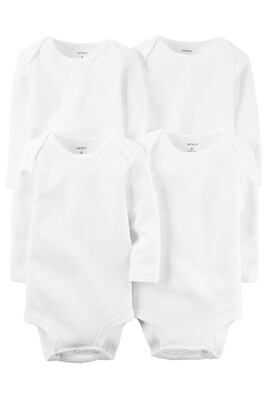 Layette Bebek 4'lü Beyaz Body Set - Beyaz - CARTERS