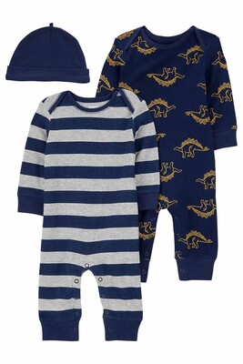 Layette Erkek Bebek Tulumlu Set-Lacivert - CARTERS