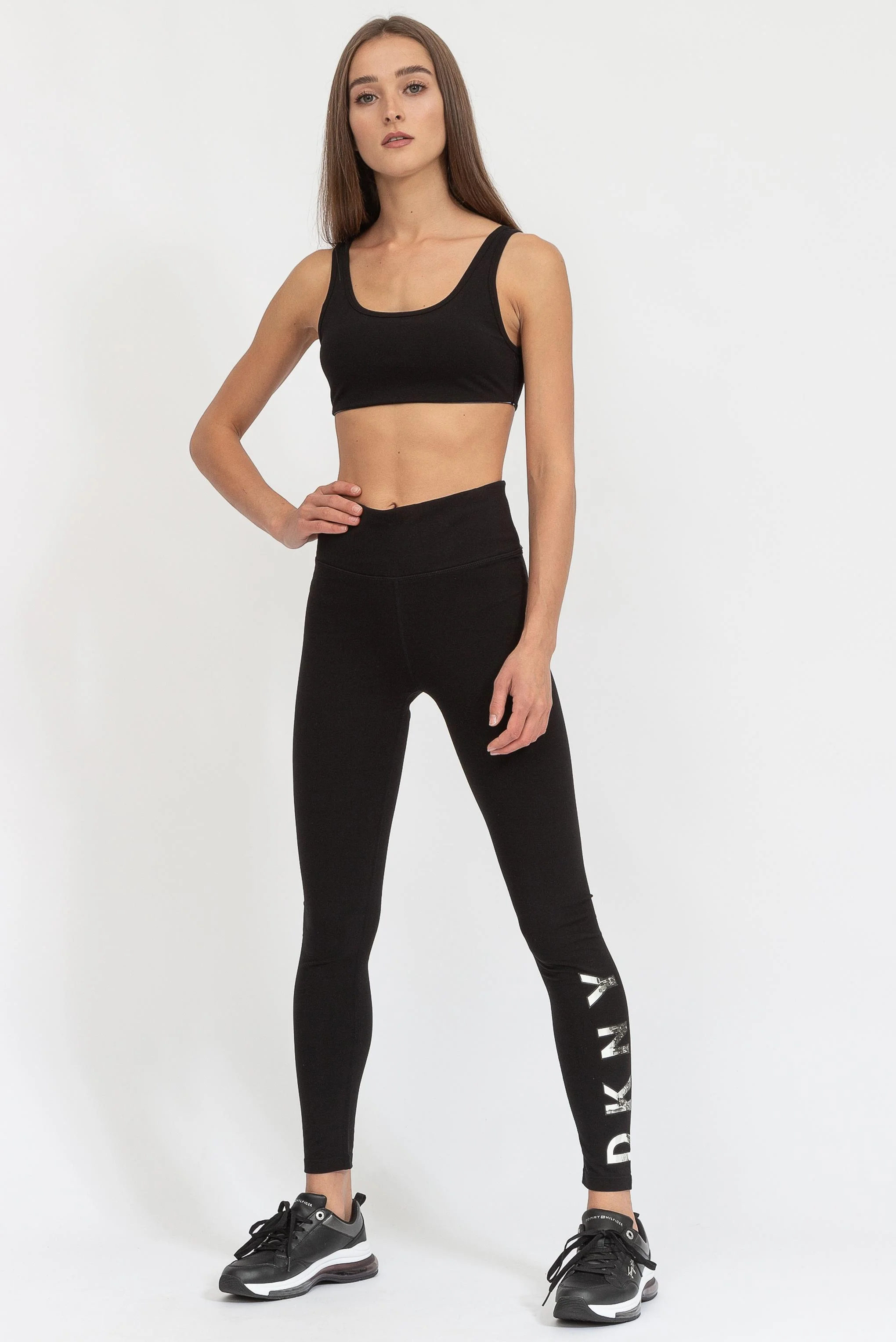 Fl Legging W/ Logo Kadın Tayt-Siyah - 1