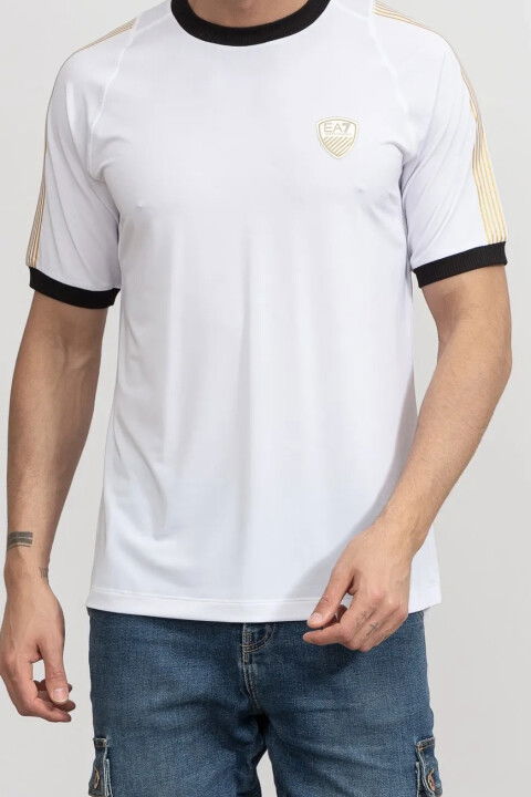 Bisiklet Yaka Erkek T-Shirt-Beyaz - EA7