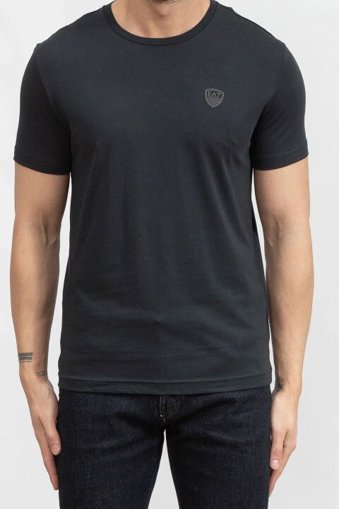 Bisiklet Yaka Erkek T-Shirt-Mavi - EA7