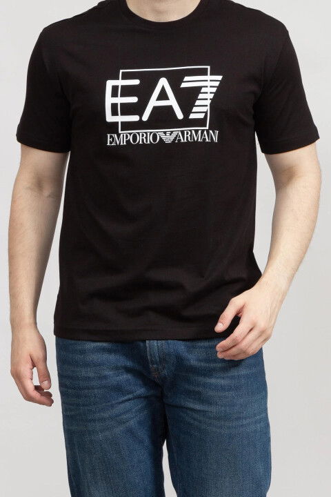 Bisiklet Yaka Erkek T-Shirt-Siyah - EA7