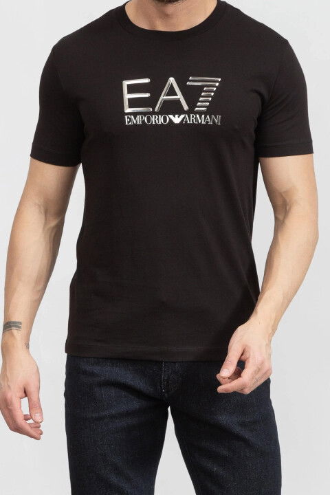 Bisiklet Yaka Erkek T-Shirt-Siyah - EA7