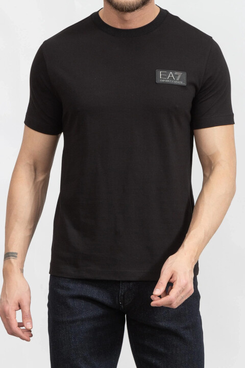 Erkek Bisiklet Yaka T-Shirt-Siyah - EA7