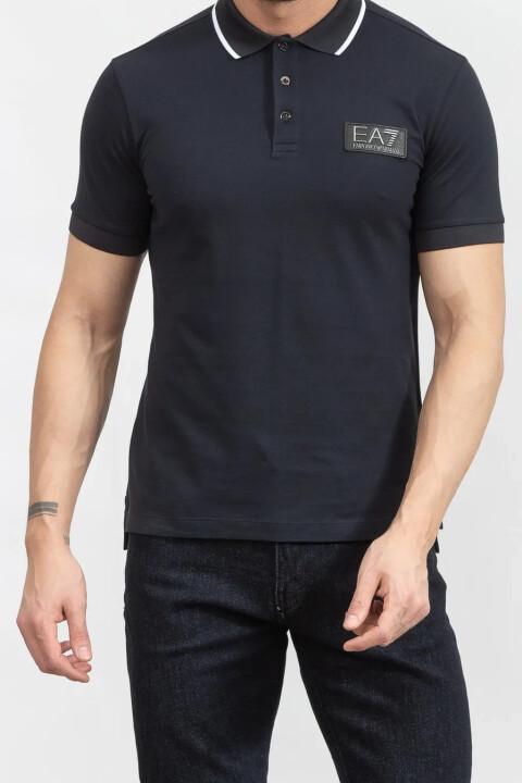 Polo Yaka Erkek T-Shirt-Mavi - EA7
