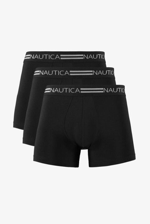 Erkek 3'lü Boxer - Siyah - Nautica