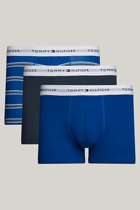 Erkek 3'Lü Paket Logolu Beli Bantlı Baskılı Boxer - Mix - Tommy Hilfiger