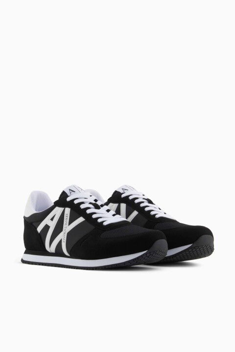 Erkek AE Sneaker Ayakkabı - Siyah/Beyaz - ARMANI EXCHANGE