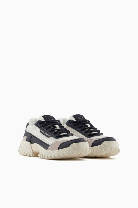 Erkek AE Sneaker - Beyaz/Lacivert - ARMANI EXCHANGE
