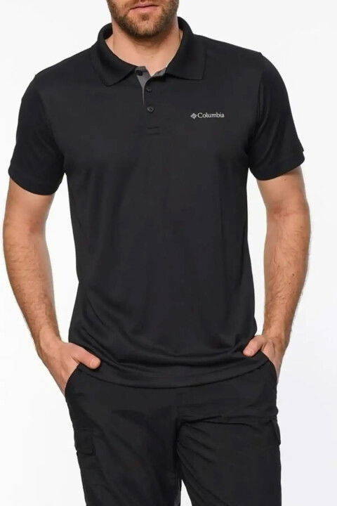 Erkek AM0126 Utılızer Polo Kısa Kollu T-Shirt - Siyah - Columbia