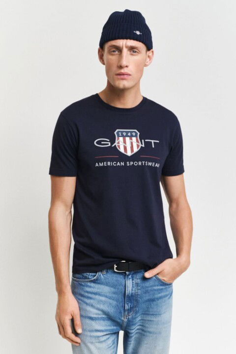 Erkek Archive Shield T-Shirt - Lacivert - Gant