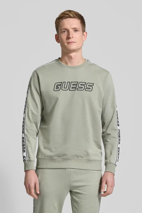 Erkek Arlo Cn Önde Guess Sweatshirt - Yeşil - Guess