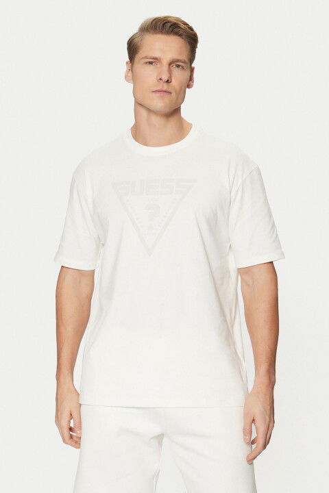 Erkek Azha Cn Over T-Shirt - Beyaz - Guess