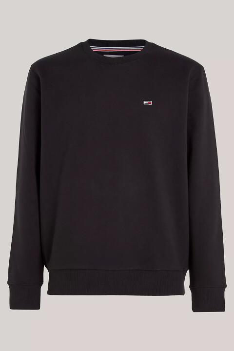 Erkek Bayrak Yama Polar Sweatshirt - Siyah - 4