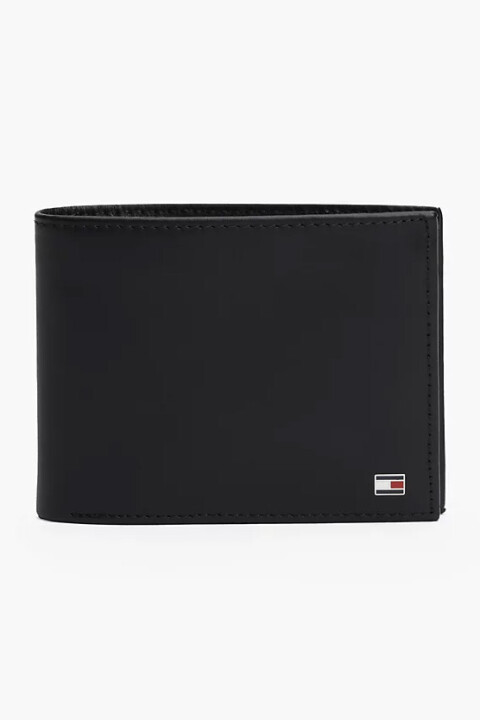 Erkek Bifold Deri Cüzdan - Siyah - Tommy Hilfiger