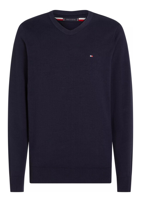 Erkek Bisiklet Yaka Crew Neck Kazak - Lacivert - Tommy Hilfiger