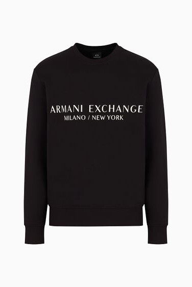 Erkek Bisiklet Yaka Kazak - Siyah - ARMANI EXCHANGE